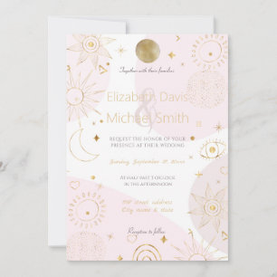 Invitation Astrologie Boho Or Modèle Céleste Doré