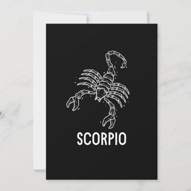 Invitation Astrologie Scorpio Cadeau Anniversaire Signes Zodi (Devant)