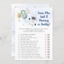 Invitation Astronaut Space Devine Qui A Dit Qu'Il Baby shower