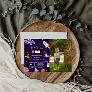 Invitation Astronaut Space premier voyage autour de l'anniver