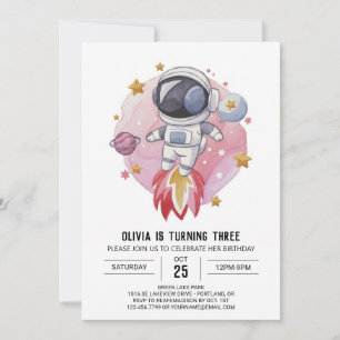 Invitation Astronaut Stark Modern Explorer