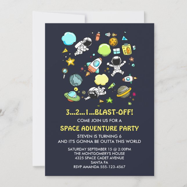 Invitation Astronautes de l'espace extra-atmosphérique et nav (Devant)