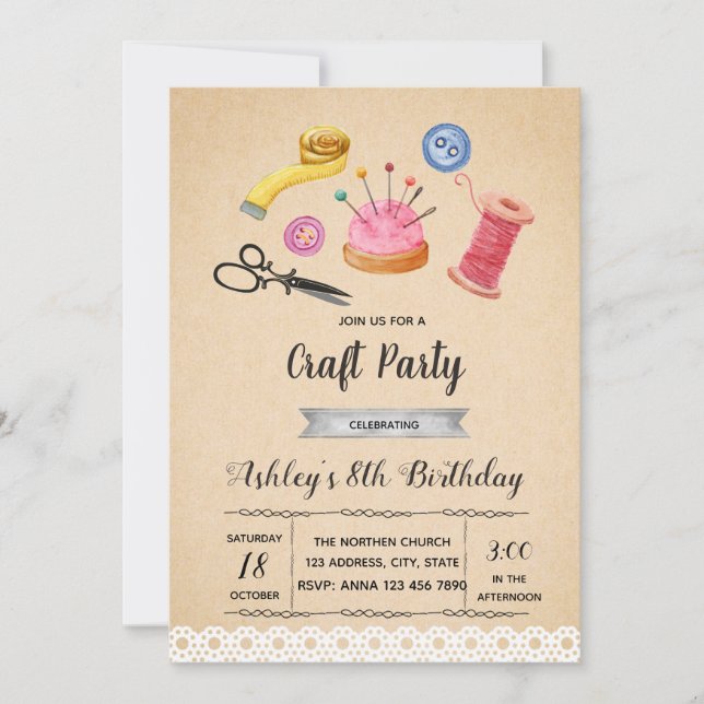Invitation astucieuse pour une fête (Devant)