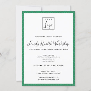 INVITATION ATELIER D'ÉVÉNEMENTIEL LOGO DOODLE VERT BRILLANT A