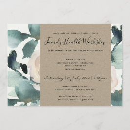INVITATION ATELIER EUCALYPTUS ROSE ROSE PÂLE KRAFT EVENEMENT