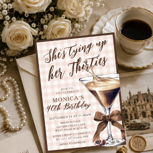 Invitation Attacher ses 30 ans Espresso Martini 40e Anniversa