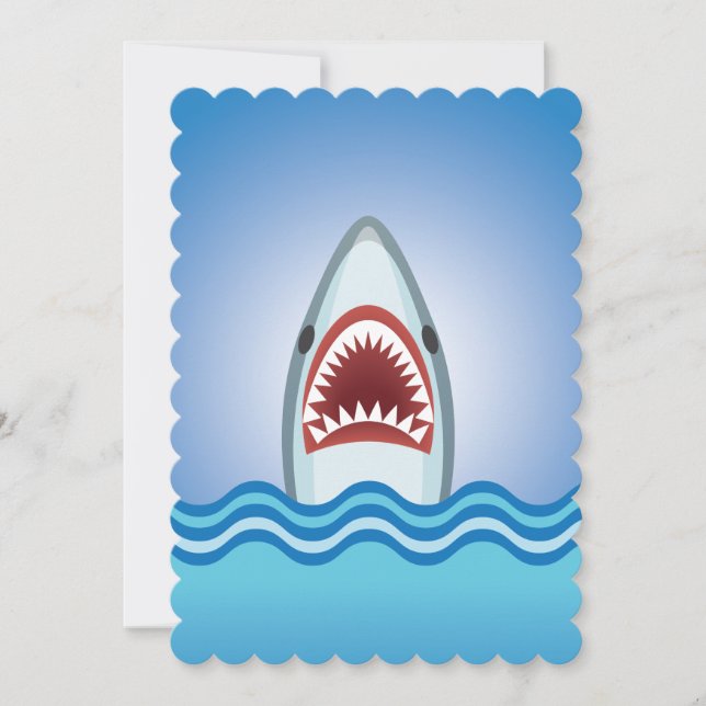 Invitation Attaque de requin Dive Club Événement ou fête en b (Devant)