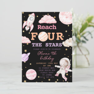 Invitation Atteindre Quatre The Stars Girl black Space 4e ann