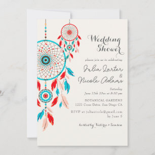 Invitation Attrape-rêves tribal boho pour mariage et shower