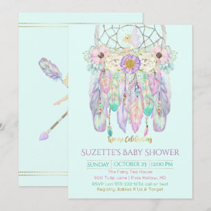 Invitation Attrapeur rêveur féerique Boho tout papier de