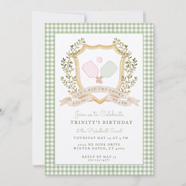 Invitation Attrapons la Cour | Pickle Pickle Ball Anniversair (Devant)