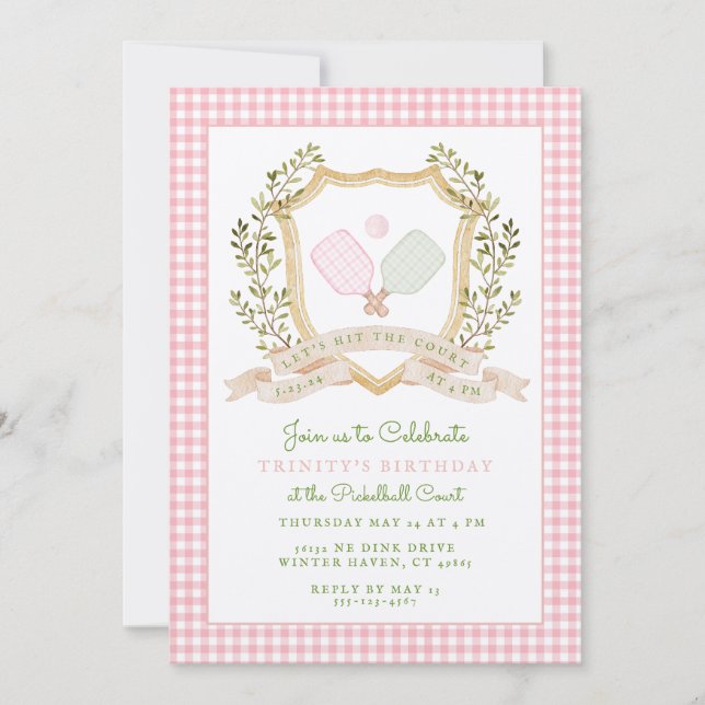 Invitation Attrapons la Cour | Pickle Pickle Ball Anniversair (Devant)