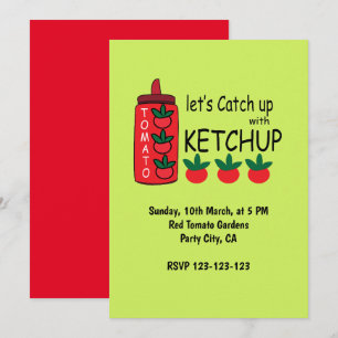 Invitation Attrapons-nous avec Ketchup Party