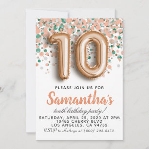 Invitation au 10e anniversaire Rose d'or