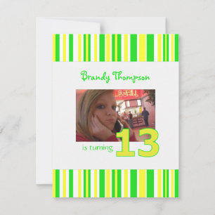 Invitation au 13e anniversaire de Green and Yellow