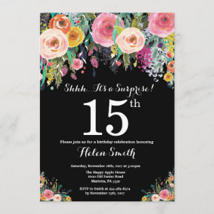 Invitation au 15e anniversaire de Floral Surprise