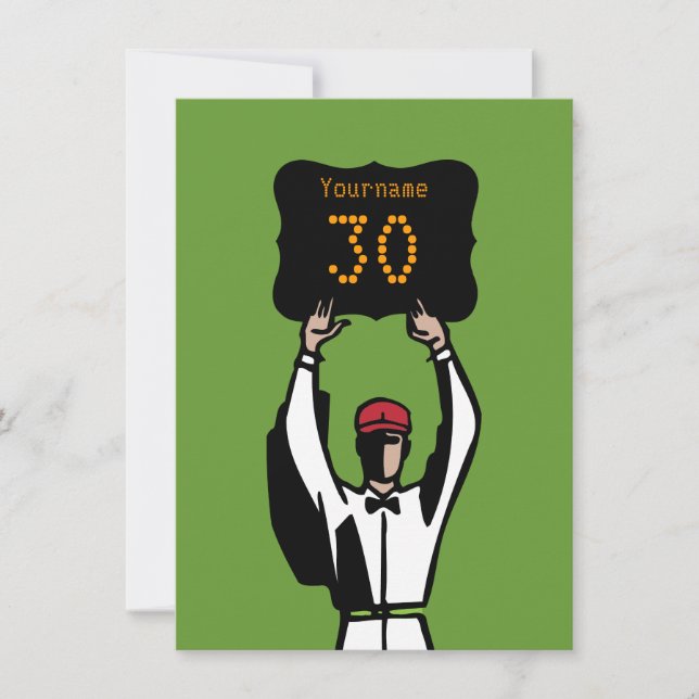 Invitation au 30e anniversaire du Football Party - (Devant)