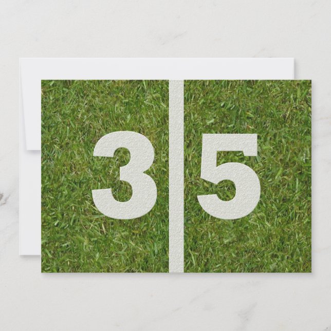 Invitation au 35e anniversaire du Football Party (Devant)