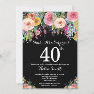 Invitation au 40e anniversaire de Floral Surprise