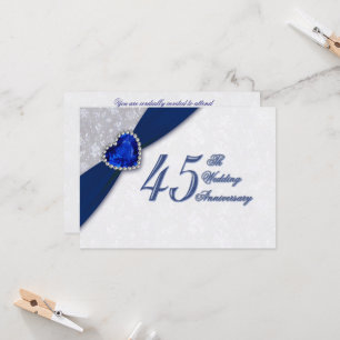Invitation au 45e anniversaire de mariage en damas