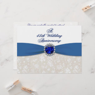 Invitation au 45e anniversaire de mariage en damas