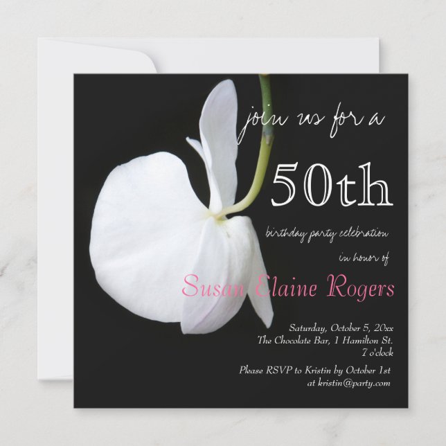 Invitation au 50e anniversaire de la florale (Devant)