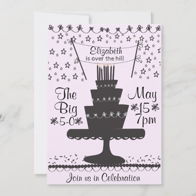 Invitation au 50e anniversaire de Over the Hill (Devant)