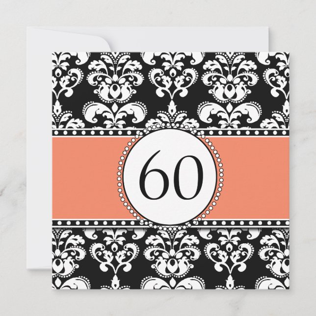 Invitation au 60e anniversaire de Black Damask| Or (Devant)