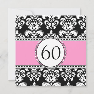 Invitation au 60e anniversaire de Black Damask Ro