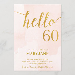 invitation au 60e anniversaire de naissance en or