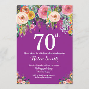 Invitation au 70e anniversaire de la florale viole