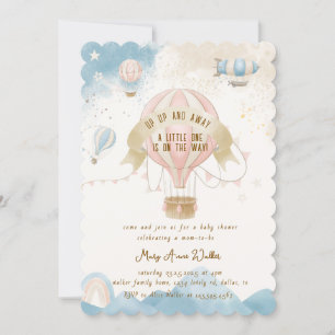 Invitation au Baby shower à ballon à air chaud