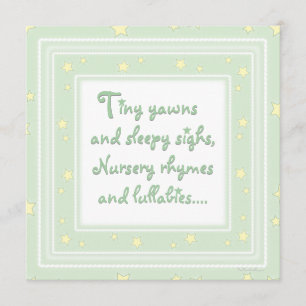 Invitation au Baby shower à la menthe Sweet Stars