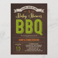 Invitation au Baby shower barbecue - Lime