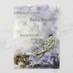 Invitation au Baby shower Blue Fairy Carries