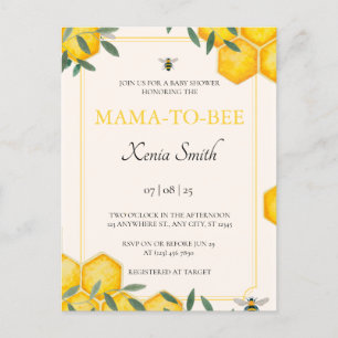 Invitation au baby shower budget Mama-to-bee