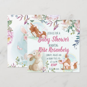 Invitation au Baby shower Bunny