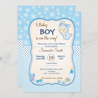 invitation au baby shower, c'est un garçon