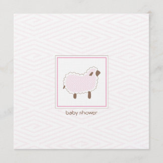 Invitation au Baby shower d'agneau