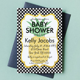 Invitation au Baby shower d'ananas Polkadot