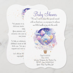 Invitation au baby shower de ballon. Nouvelle fête