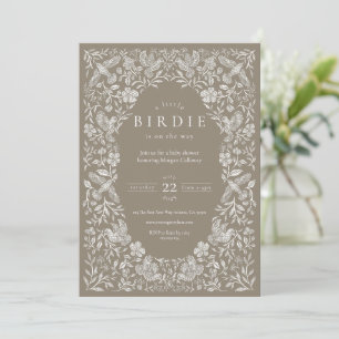 Invitation au Baby shower de Birdie Floral Neutre
