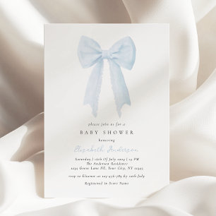 Invitation au Baby shower de Bleu Bow