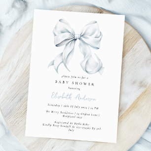 Invitation au Baby shower de Bleu Bow