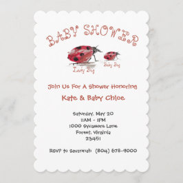 Invitation au Baby shower de bugs et de bébés