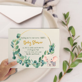 invitation au Baby shower de Calyptus d'éléphant m
