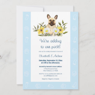Invitation au Baby shower de Chien à Chien à Chien