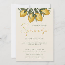 Invitation au Baby shower de citron de la Squeeze 