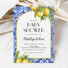 Invitation au Baby shower de citron frais