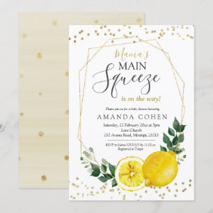 Invitation au baby shower de citron pressé